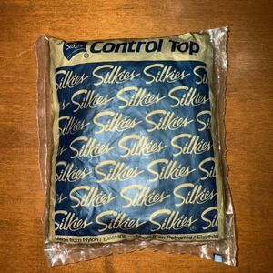 Vintage Silkies Control Top Pantyhose Size Large Nude Style 070301‎